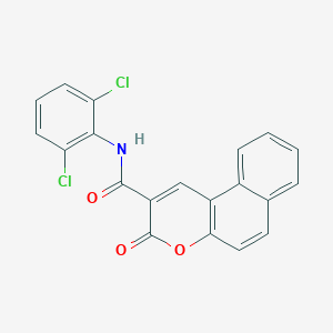 molecular formula C20H11Cl2NO3 B376549 N-(2,6-dichlorophenyl)-3-oxo-3H-benzo[f]chromene-2-carboxamide 