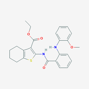 Ethyl 2-{[2-(2-methoxyanilino)benzoyl]amino}-4,5,6,7-tetrahydro-1-benzothiophene-3-carboxylate