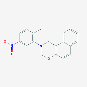 molecular formula C19H16N2O3 B376556 2-(2-Methyl-5-nitro-phenyl)-2,3-dihydro-1H-naphtho[1,2-e][1,3]oxazine 