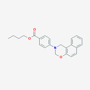 molecular formula C23H23NO3 B376559 butyl 4-(1H-naphtho[1,2-e][1,3]oxazin-2(3H)-yl)benzoate 