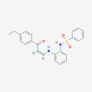 molecular formula C23H22N2O3S B376575 N-[2-[[(Z)-3-(4-ethylphenyl)-3-oxoprop-1-enyl]amino]phenyl]benzenesulfonamide 