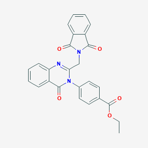 molecular formula C26H19N3O5 B376576 ethyl 4-(2-[(1,3-dioxo-1,3-dihydro-2H-isoindol-2-yl)methyl]-4-oxo-3(4H)-quinazolinyl)benzoate 