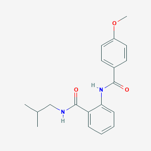 molecular formula C19H22N2O3 B376579 N-isobutyl-2-[(4-methoxybenzoyl)amino]benzamide 