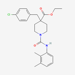 molecular formula C24H29ClN2O3 B3765795 ethyl 4-(4-chlorobenzyl)-1-{[(2,3-dimethylphenyl)amino]carbonyl}-4-piperidinecarboxylate 