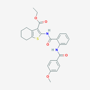 Ethyl 2-({2-[(4-methoxybenzoyl)amino]benzoyl}amino)-4,5,6,7-tetrahydro-1-benzothiophene-3-carboxylate