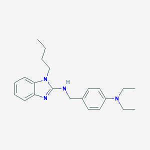 molecular formula C22H30N4 B376584 1-butyl-N-[4-(diethylamino)benzyl]-1H-benzimidazol-2-amine 