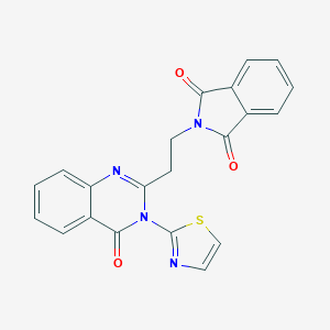 molecular formula C21H14N4O3S B376588 2-{2-[4-oxo-3-(1,3-thiazol-2-yl)-3,4-dihydroquinazolin-2-yl]ethyl}-1H-isoindole-1,3(2H)-dione CAS No. 380646-79-7