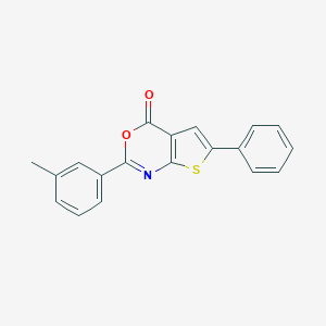 molecular formula C19H13NO2S B376589 2-(3-methylphenyl)-6-phenyl-4H-thieno[2,3-d][1,3]oxazin-4-one CAS No. 380646-16-2