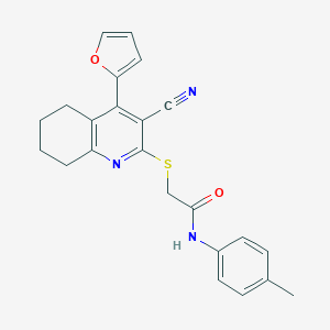 2-{[3-cyano-4-(2-furyl)-5,6,7,8-tetrahydro-2-quinolinyl]sulfanyl}-N-(4-methylphenyl)acetamide