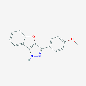 molecular formula C16H12N2O2 B376597 3-(4-methoxyphenyl)-1H-[1]benzofuro[3,2-c]pyrazole 