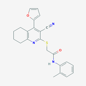 2-[[3-cyano-4-(2-furanyl)-5,6,7,8-tetrahydroquinolin-2-yl]thio]-N-(2-methylphenyl)acetamide