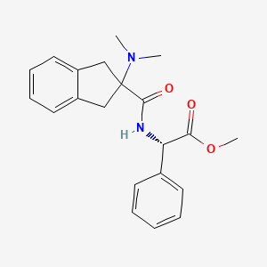 molecular formula C21H24N2O3 B3766320 methyl (2S)-({[2-(dimethylamino)-2,3-dihydro-1H-inden-2-yl]carbonyl}amino)(phenyl)acetate 