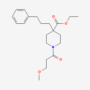 molecular formula C21H31NO4 B3766350 ethyl 1-(3-methoxypropanoyl)-4-(3-phenylpropyl)-4-piperidinecarboxylate 