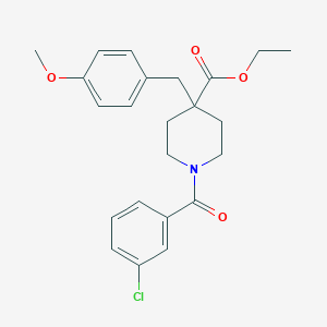 molecular formula C23H26ClNO4 B3766401 ethyl 1-(3-chlorobenzoyl)-4-(4-methoxybenzyl)-4-piperidinecarboxylate 