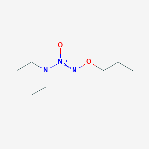 molecular formula C7H17N3O2 B037665 Diethylamino-oxido-propoxyiminoazanium CAS No. 112753-64-7