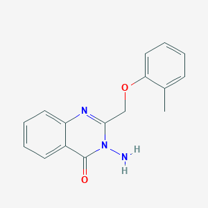 molecular formula C16H15N3O2 B376657 3-amino-2-[(2-methylphenoxy)methyl]-4(3H)-quinazolinone CAS No. 276687-52-6