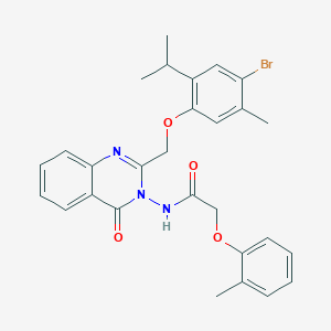 N-(2-[(4-bromo-2-isopropyl-5-methylphenoxy)methyl]-4-oxoquinazolin-3(4H)-yl)-2-(2-methylphenoxy)acetamide