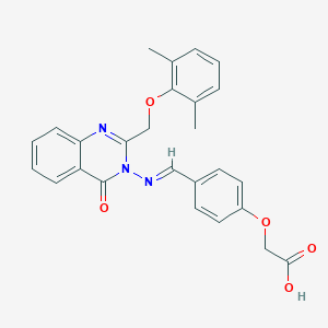 (4-{[(2-[(2,6-dimethylphenoxy)methyl]-4-oxo-3(4H)-quinazolinyl)imino]methyl}phenoxy)acetic acid