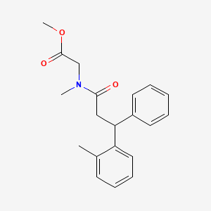 molecular formula C20H23NO3 B3766814 methyl N-methyl-N-[3-(2-methylphenyl)-3-phenylpropanoyl]glycinate 