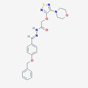 N'-{(E)-[4-(benzyloxy)phenyl]methylidene}-2-{[4-(morpholin-4-yl)-1,2,5-thiadiazol-3-yl]oxy}acetohydrazide