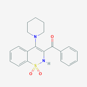 molecular formula C20H20N2O3S B376698 [1,1-dioxido-4-(1-piperidinyl)-2H-1,2-benzothiazin-3-yl](phenyl)methanone 