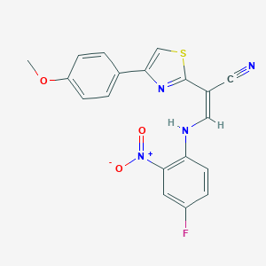 (Z)-3-((4-fluoro-2-nitrophenyl)amino)-2-(4-(4-methoxyphenyl)thiazol-2-yl)acrylonitrile