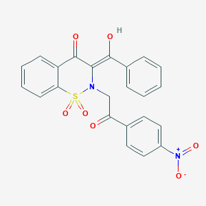2-[4-hydroxy-1,1-dioxido-3-(phenylcarbonyl)-2H-1,2-benzothiazin-2-yl]-1-(4-nitrophenyl)ethanone