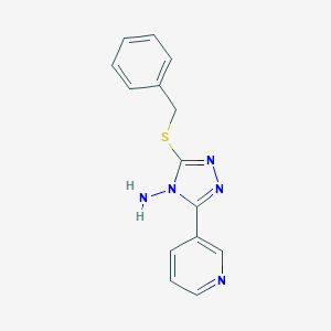 molecular formula C14H13N5S B376708 3-(benzylsulfanyl)-5-pyridin-3-yl-4H-1,2,4-triazol-4-amine CAS No. 332943-03-0