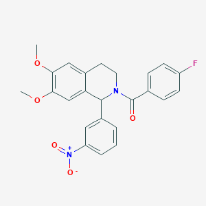 2-(4-Fluorobenzoyl)-6,7-dimethoxy-1-(3-nitrophenyl)-1,2,3,4-tetrahydroisoquinoline