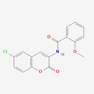 N-(6-chloro-2-oxochromen-3-yl)-2-methoxybenzamide