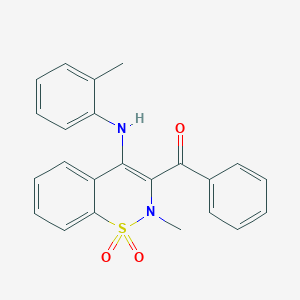 {2-methyl-4-[(2-methylphenyl)amino]-1,1-dioxido-2H-1,2-benzothiazin-3-yl}(phenyl)methanone