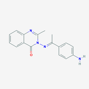 molecular formula C17H16N4O B376742 3-{[1-(4-aminophenyl)ethylidene]amino}-2-methyl-4(3H)-quinazolinone CAS No. 141736-16-5