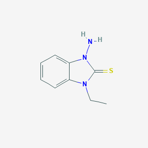molecular formula C9H11N3S B376748 1-amino-3-ethyl-1,3-dihydro-2H-benzimidazole-2-thione 