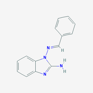 molecular formula C14H12N4 B376751 N-(2-amino-1H-benzimidazol-1-yl)-N-benzylideneamine 