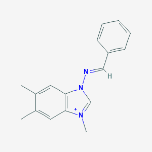 3-(benzylideneamino)-1,5,6-trimethyl-3H-benzimidazol-1-ium