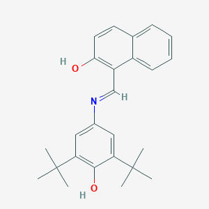 molecular formula C25H29NO2 B376761 1-[(3,5-Ditert-butyl-4-hydroxyphenyl)iminomethyl]naphthalen-2-ol 