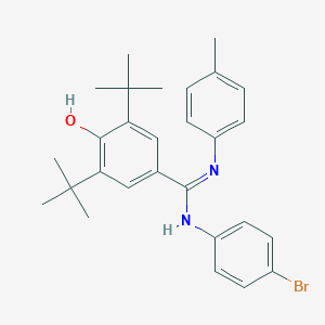 molecular formula C28H33BrN2O B376766 N-(4-bromophenyl)-3,5-ditert-butyl-4-hydroxy-N'-(4-methylphenyl)benzenecarboximidamide 