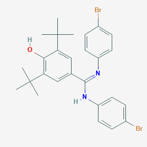 molecular formula C27H30Br2N2O B376767 N,N'-bis(4-bromophenyl)-3,5-ditert-butyl-4-hydroxybenzenecarboximidamide 