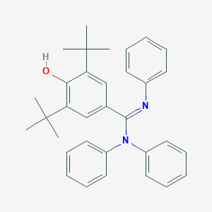 molecular formula C33H36N2O B376769 3,5-ditert-butyl-4-hydroxy-N,N,N'-triphenylbenzenecarboximidamide 