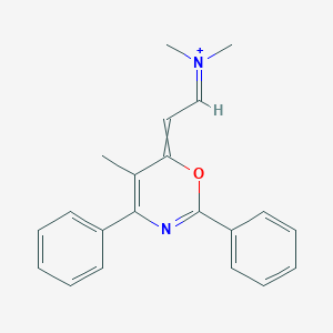 molecular formula C21H21N2O+ B376778 6-[2-(Dimethylamino)vinyl]-5-methyl-2,4-diphenyl-1,3-oxazin-1-ium 