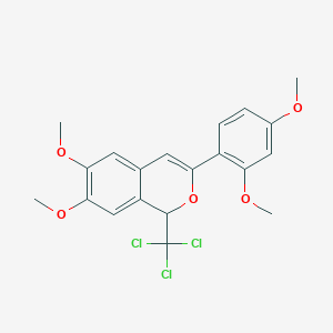molecular formula C20H19Cl3O5 B376783 3-(2,4-dimethoxyphenyl)-6,7-dimethoxy-1-(trichloromethyl)-1H-isochromene CAS No. 332030-49-6