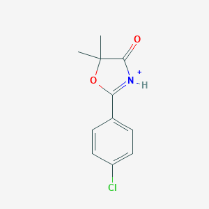 molecular formula C11H11ClNO2+ B376788 2-(4-Chlorophenyl)-5,5-dimethyl-1,3-oxazol-3-ium-4-one 
