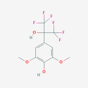 molecular formula C11H10F6O4 B376791 4-(1,1,1,3,3,3-Hexafluoro-2-hydroxypropan-2-yl)-2,6-dimethoxyphenol 
