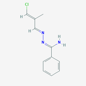 molecular formula C11H12ClN3 B376797 N'-[(E)-[(E)-3-chloro-2-methylprop-2-enylidene]amino]benzenecarboximidamide 
