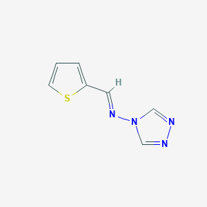 molecular formula C7H6N4S B376798 Thiophen-2-ylmethylene-[1,2,4]triazol-4-yl-amine CAS No. 31539-42-1