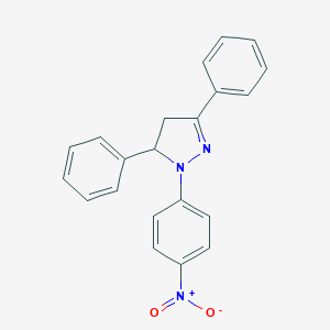 molecular formula C21H17N3O2 B376799 1-(4-nitrophenyl)-3,5-diphenyl-4,5-dihydro-1H-pyrazole CAS No. 10252-45-6
