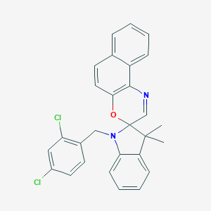 molecular formula C28H22Cl2N2O B376805 1'-(2,4-dichlorobenzyl)-3',3'-dimethyl-3H-naphtho[2,1-b][1,4]oxazine-3-spiro-2'-indoline 
