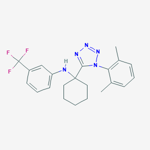 molecular formula C22H24F3N5 B376808 N-[1-[1-(2,6-dimethylphenyl)tetrazol-5-yl]cyclohexyl]-3-(trifluoromethyl)aniline CAS No. 312942-24-8