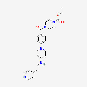 molecular formula C26H35N5O3 B3768107 ethyl 4-[4-(4-{[2-(4-pyridinyl)ethyl]amino}-1-piperidinyl)benzoyl]-1-piperazinecarboxylate 