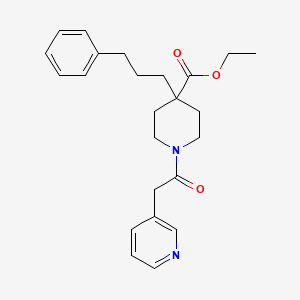 molecular formula C24H30N2O3 B3768141 ethyl 4-(3-phenylpropyl)-1-(3-pyridinylacetyl)-4-piperidinecarboxylate 